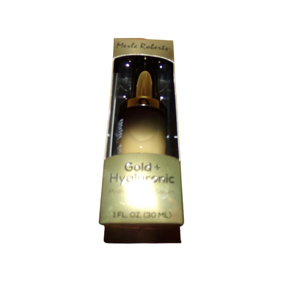 Merle Roberts Gold+Hyaluronic 1‎ oz Hydrating Face Serum New in Box